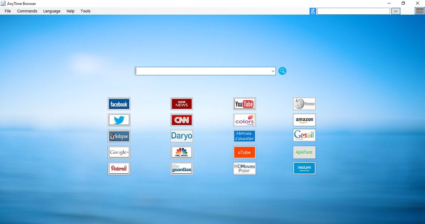 AnyTime Browser screenshot