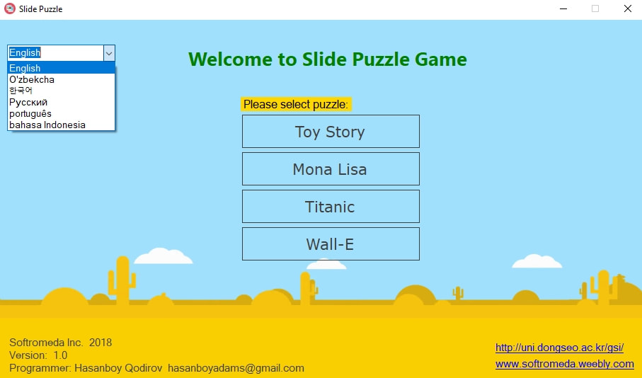 Slide Puzzle Game screenshot